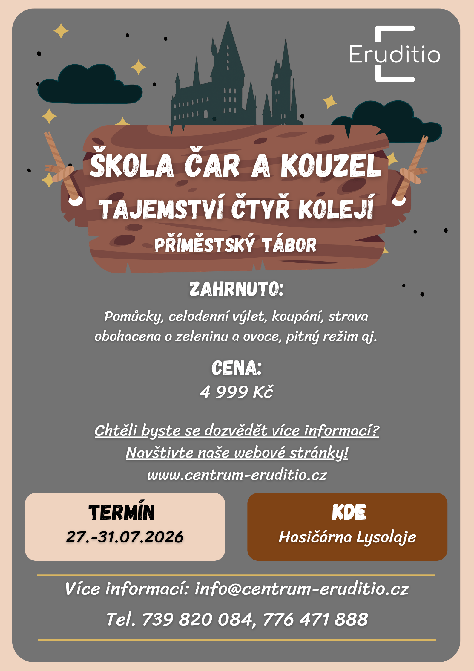 Tábor - plakát Lysolaje Harry Potter a Tajemství čtyř kolejí