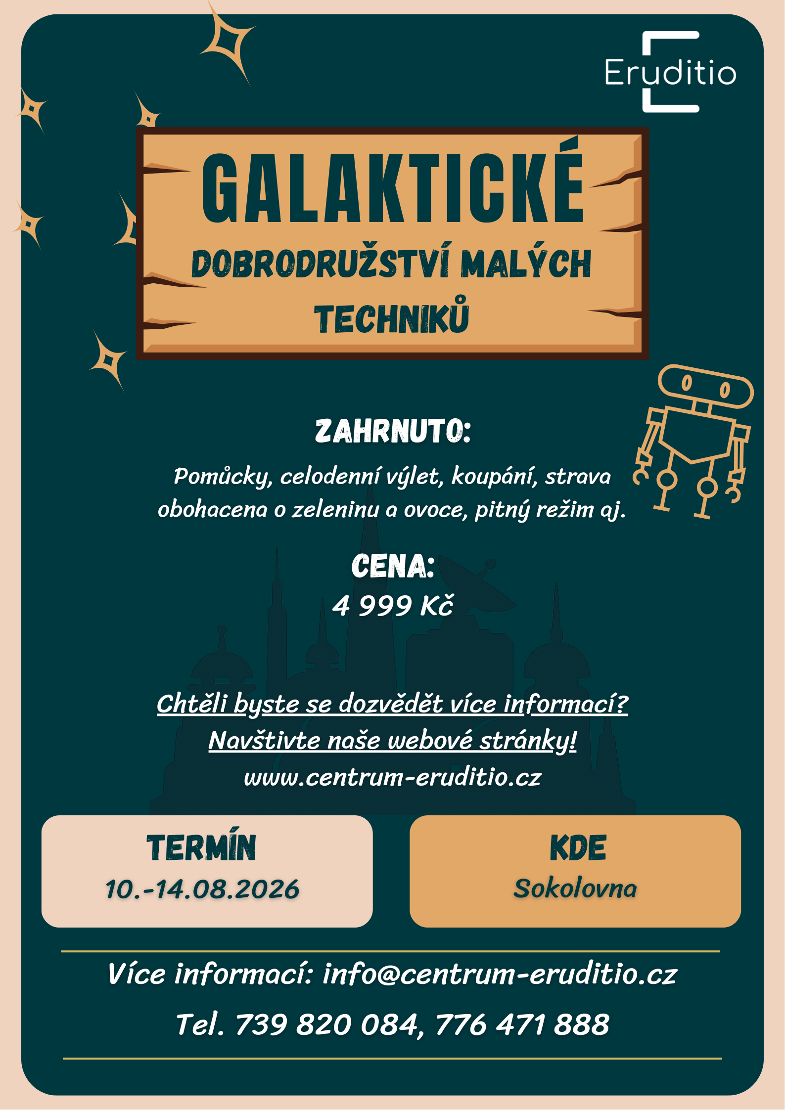 Tábor - plakát Hostivice Galaktické dobrodružství