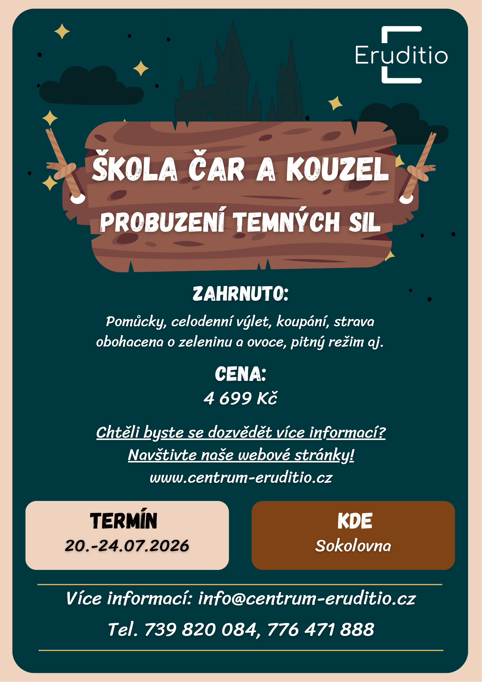 Tábor - plakát Hostivice Garry Potter a probuzení temných sil